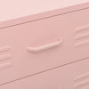 Kommode rosa 80x35x101,5 cm stål
