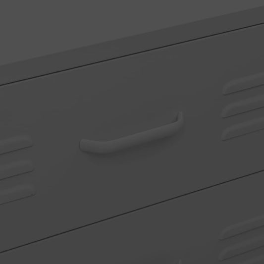 Kommode antrasitt 80x35x101,5 cm stål