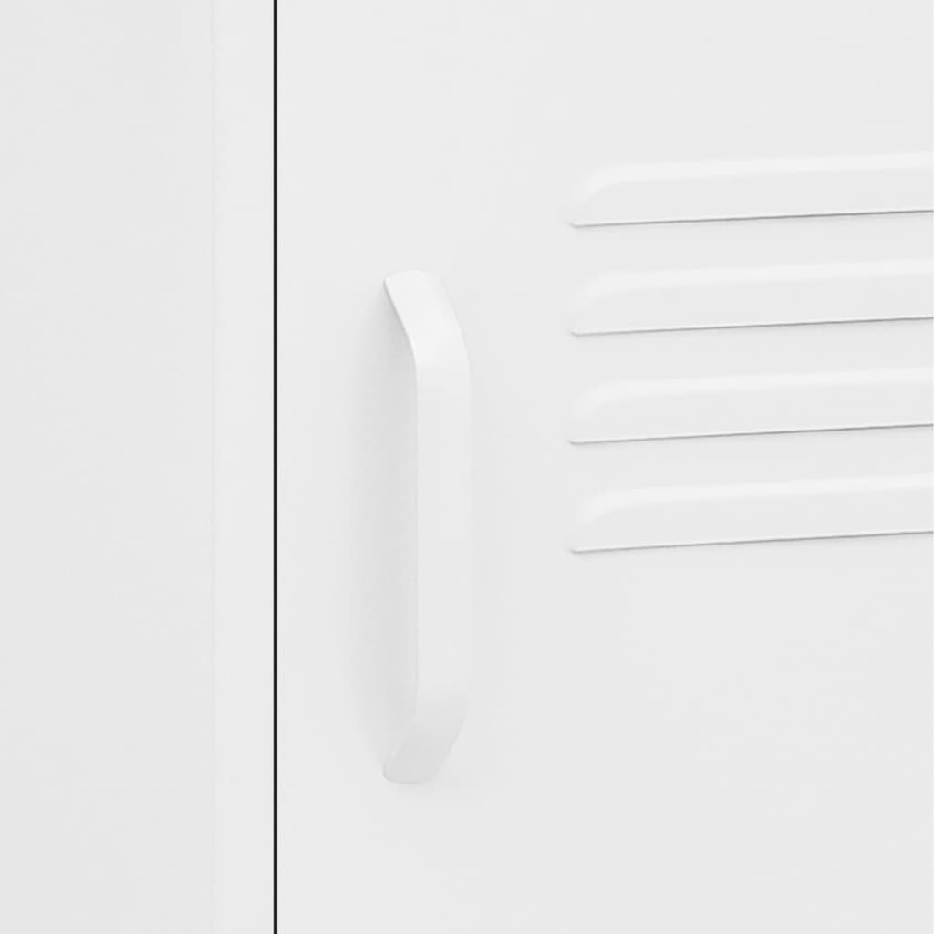 Nattbord hvit 35x35x51 cm stål