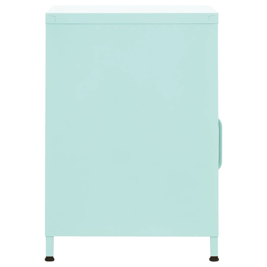 Nattbord myntegrønn 35x35x51 cm stål