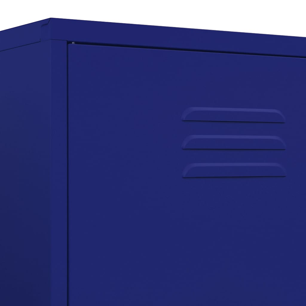 Garderobe marineblå 90x50x180 cm stål