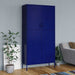 Garderobe marineblå 90x50x180 cm stål