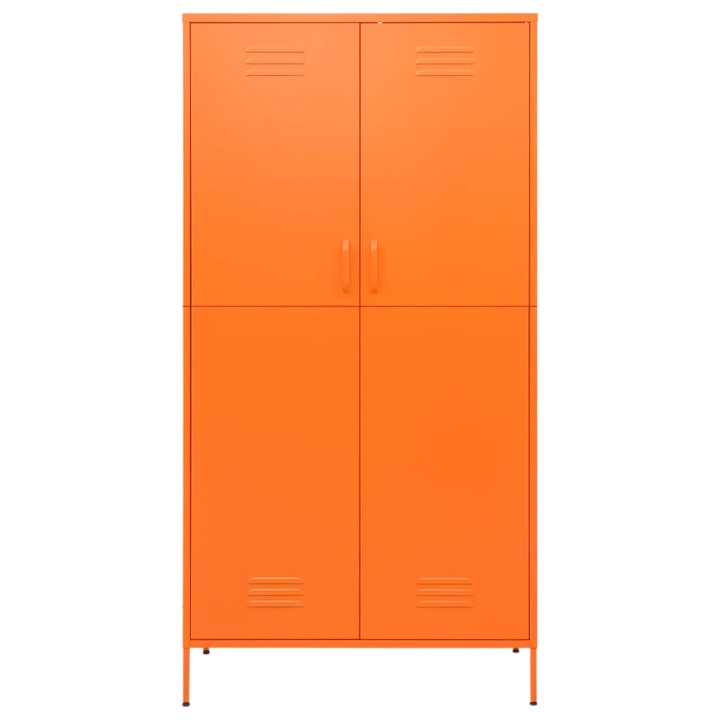 Garderobe oransje 90x50x180 cm stål