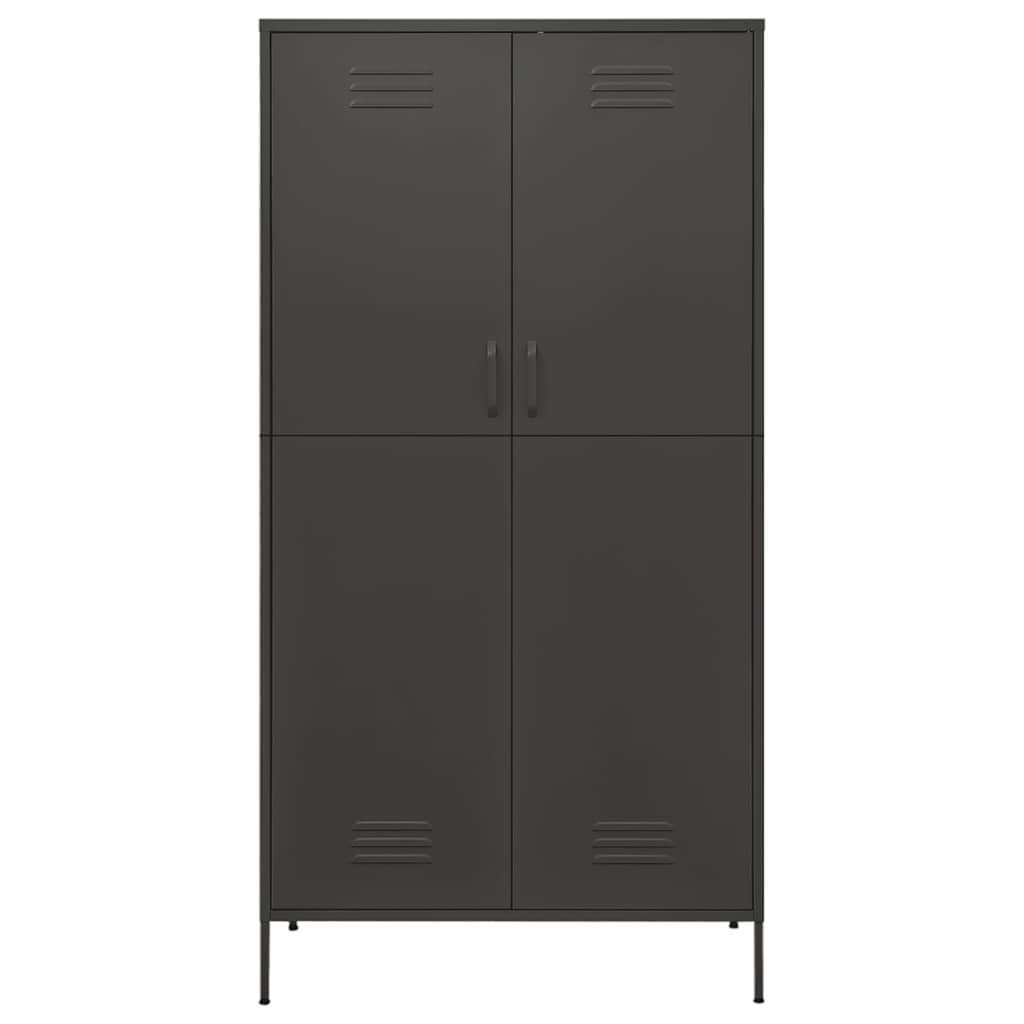 Garderobe antrasitt 90x50x180 cm stål vidaXL
