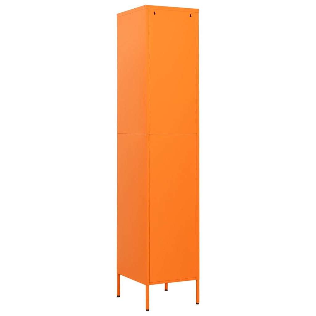 Oppbevaringsskap oransje 35x46x180 cm stål