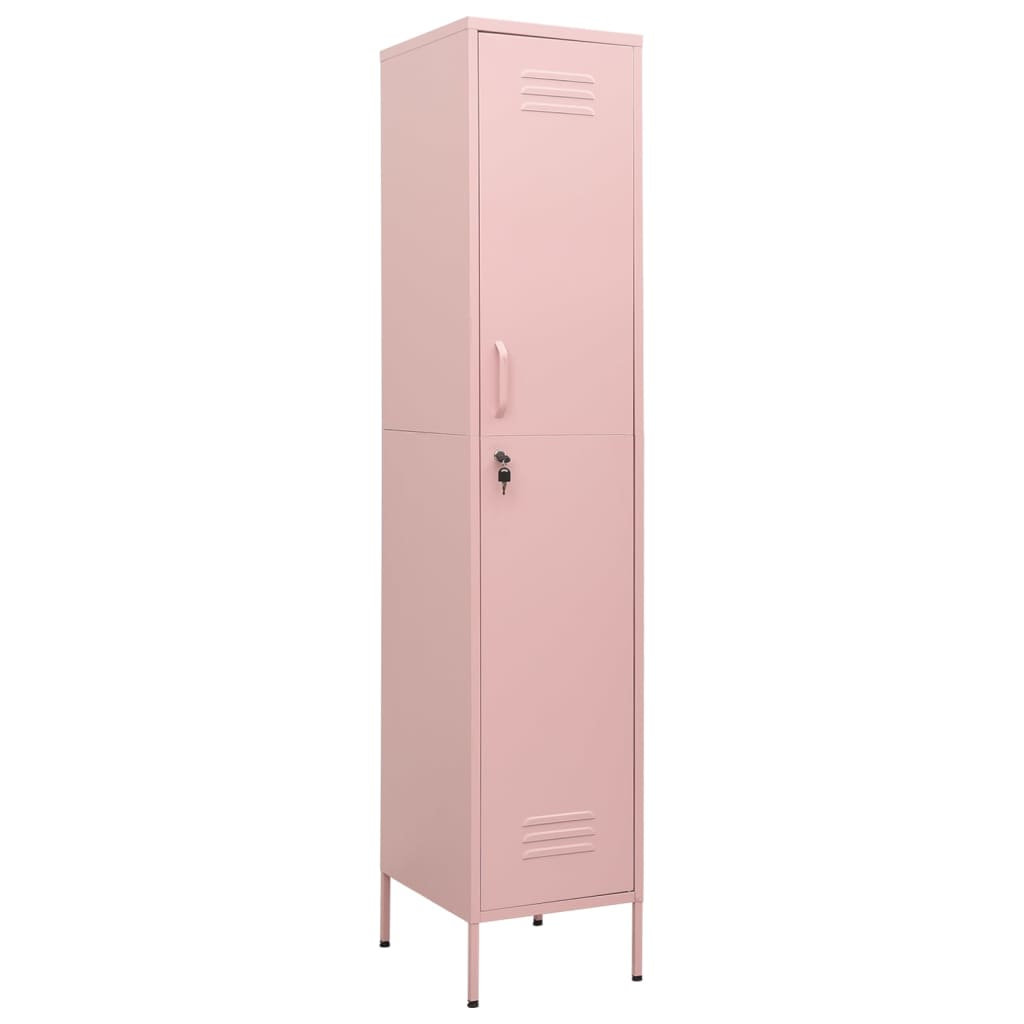 Oppbevaringsskap rosa 35x46x180 cm stål