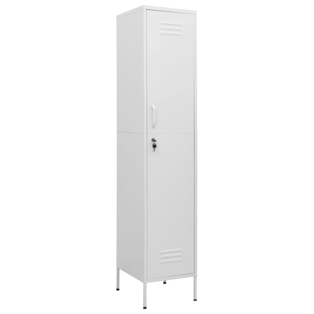 Oppbevaringsskap hvit 35x46x180 cm stål