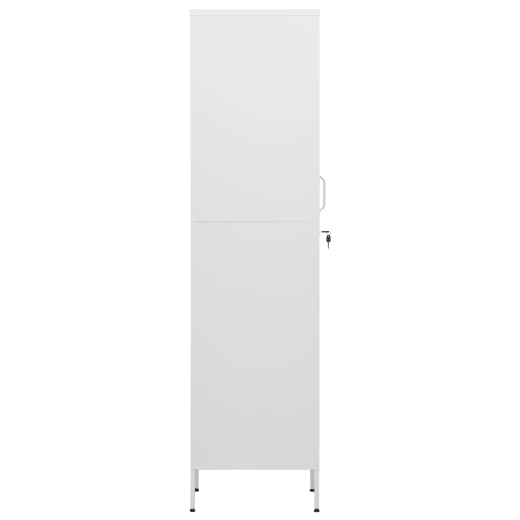 Oppbevaringsskap hvit 35x46x180 cm stål