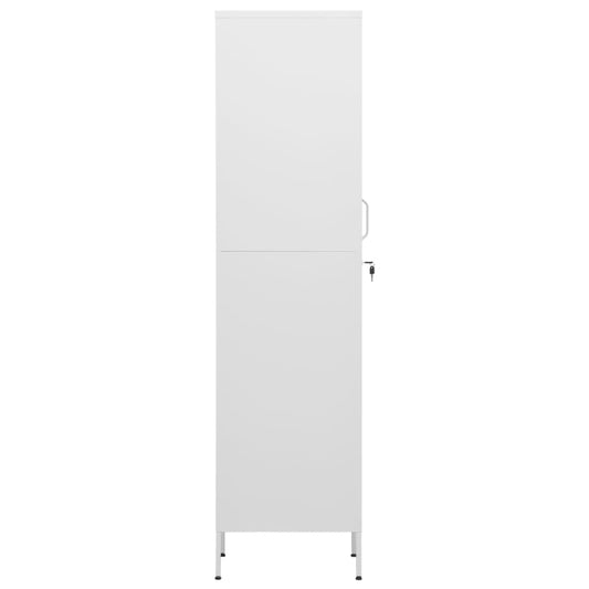 Oppbevaringsskap hvit 35x46x180 cm stål
