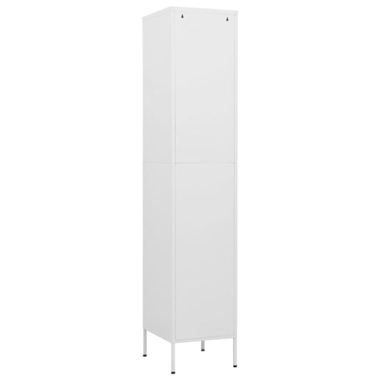 Oppbevaringsskap hvit 35x46x180 cm stål