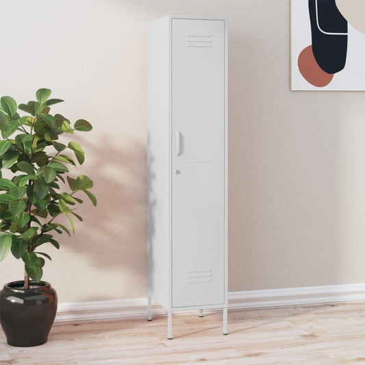 Oppbevaringsskap hvit 35x46x180 cm stål