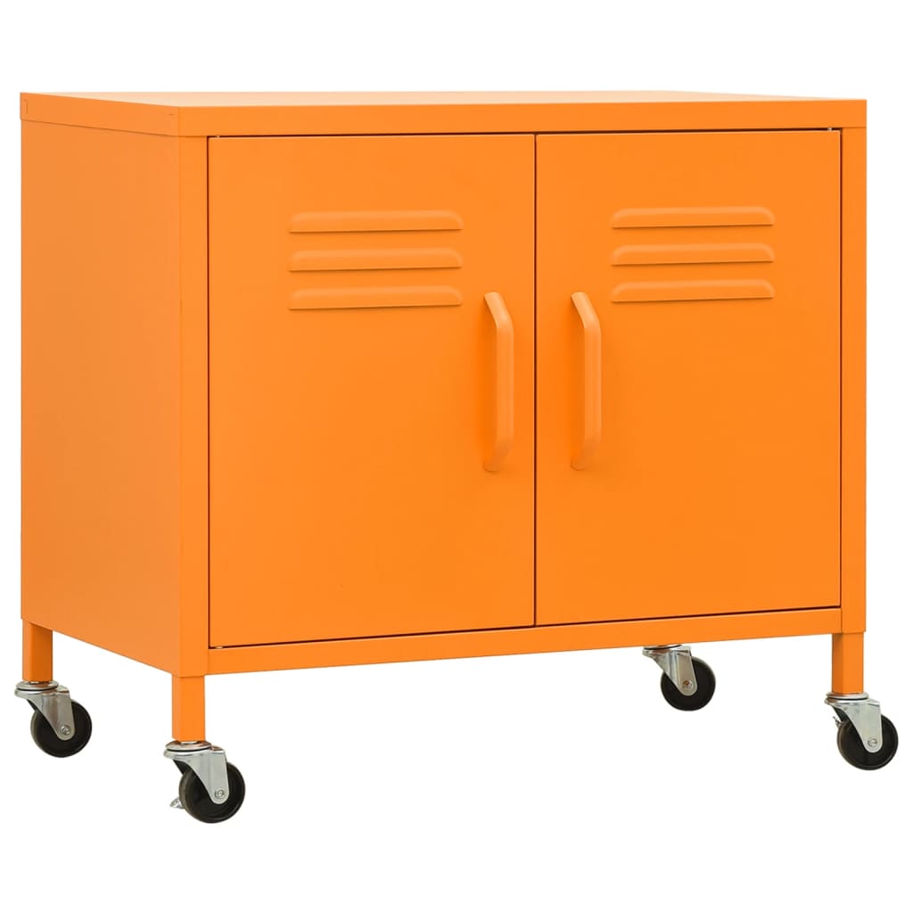 Oppbevaringsskap oransje 60x35x56 cm stål