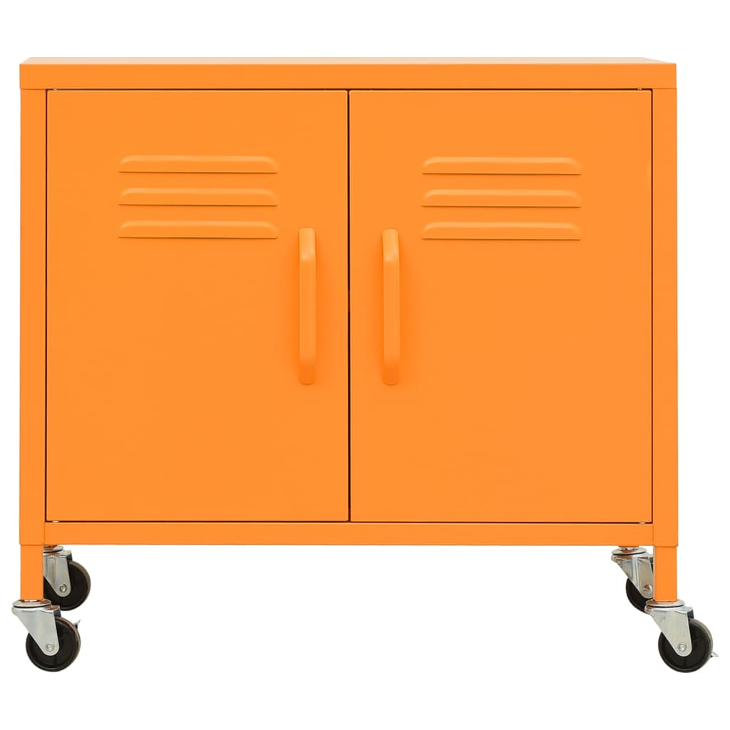 Oppbevaringsskap oransje 60x35x56 cm stål