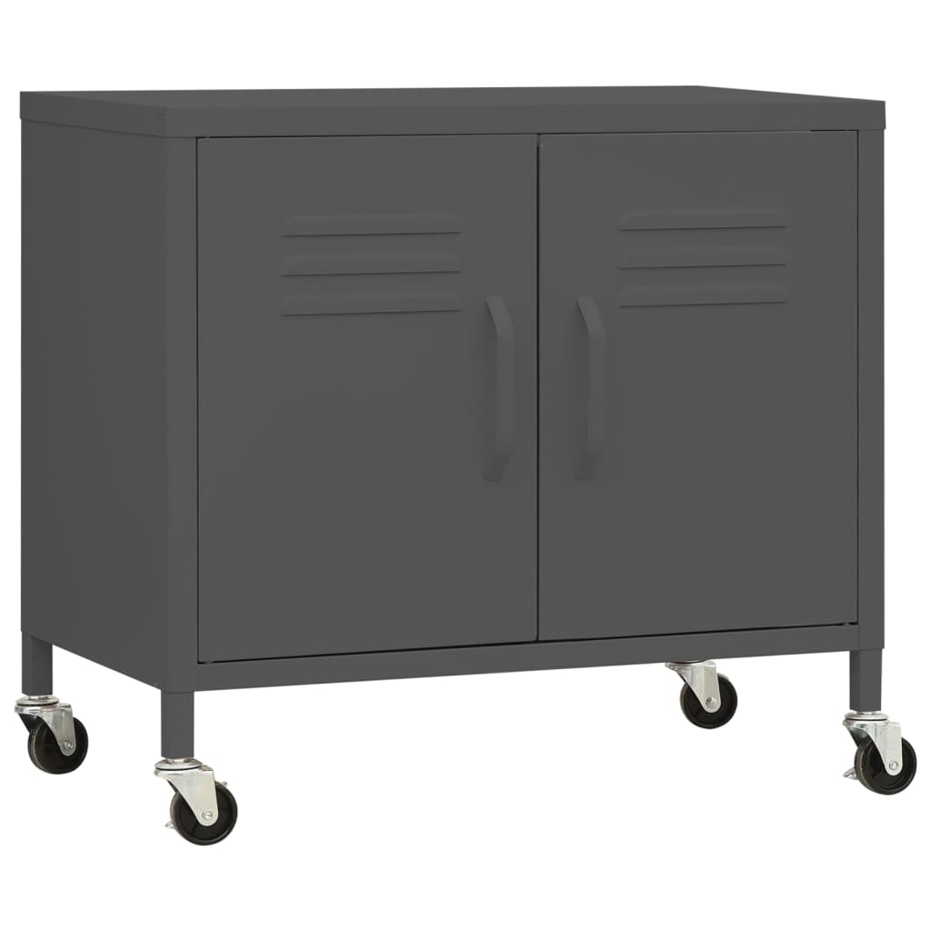 Oppbevaringsskap antrasitt 60x35x56 cm stål
