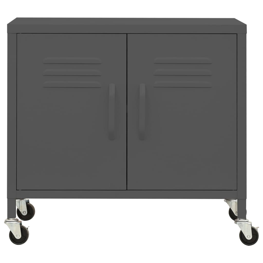 Oppbevaringsskap antrasitt 60x35x56 cm stål