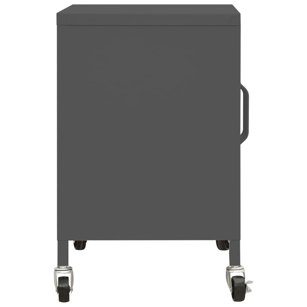 Oppbevaringsskap antrasitt 60x35x56 cm stål