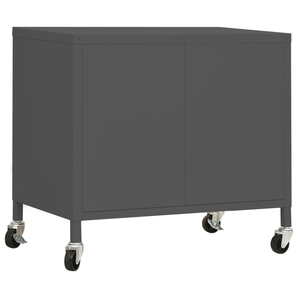 Oppbevaringsskap antrasitt 60x35x56 cm stål