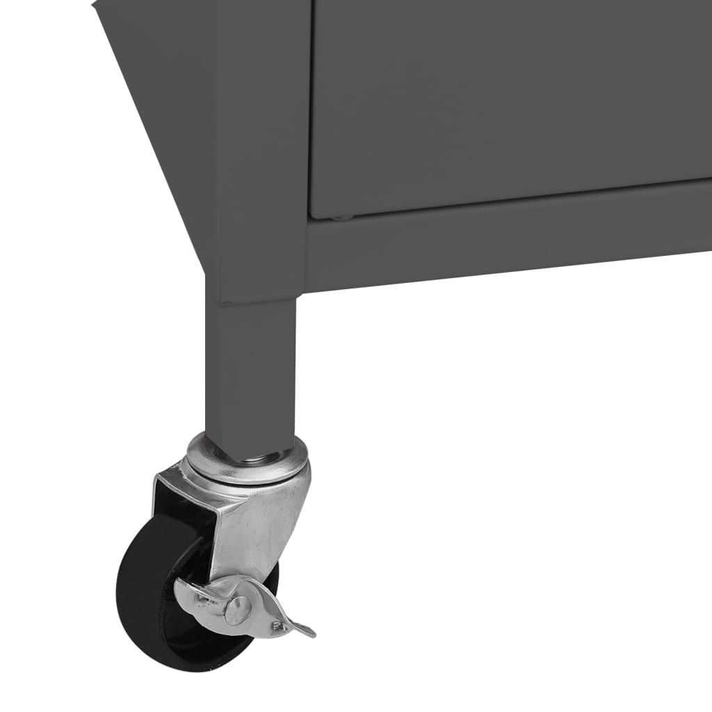 Oppbevaringsskap antrasitt 60x35x56 cm stål