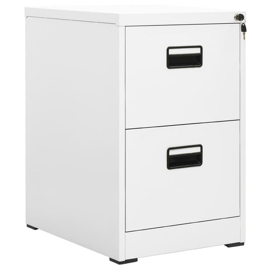 Arkivskap 46x62x72,5 cm stål hvit vidaXL