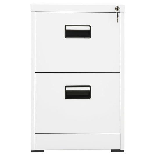 Arkivskap 46x62x72,5 cm stål hvit vidaXL