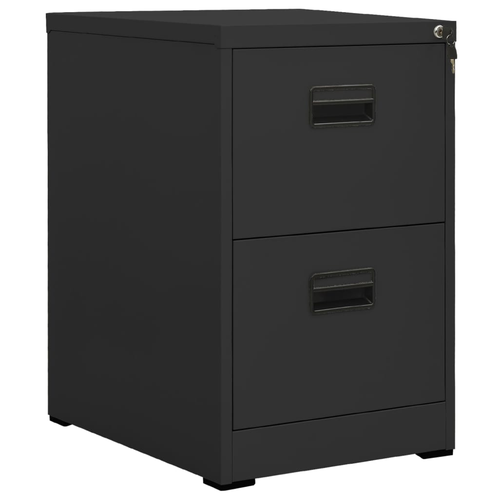 Arkivskap 46x62x72,5 cm stål antrasitt vidaXL