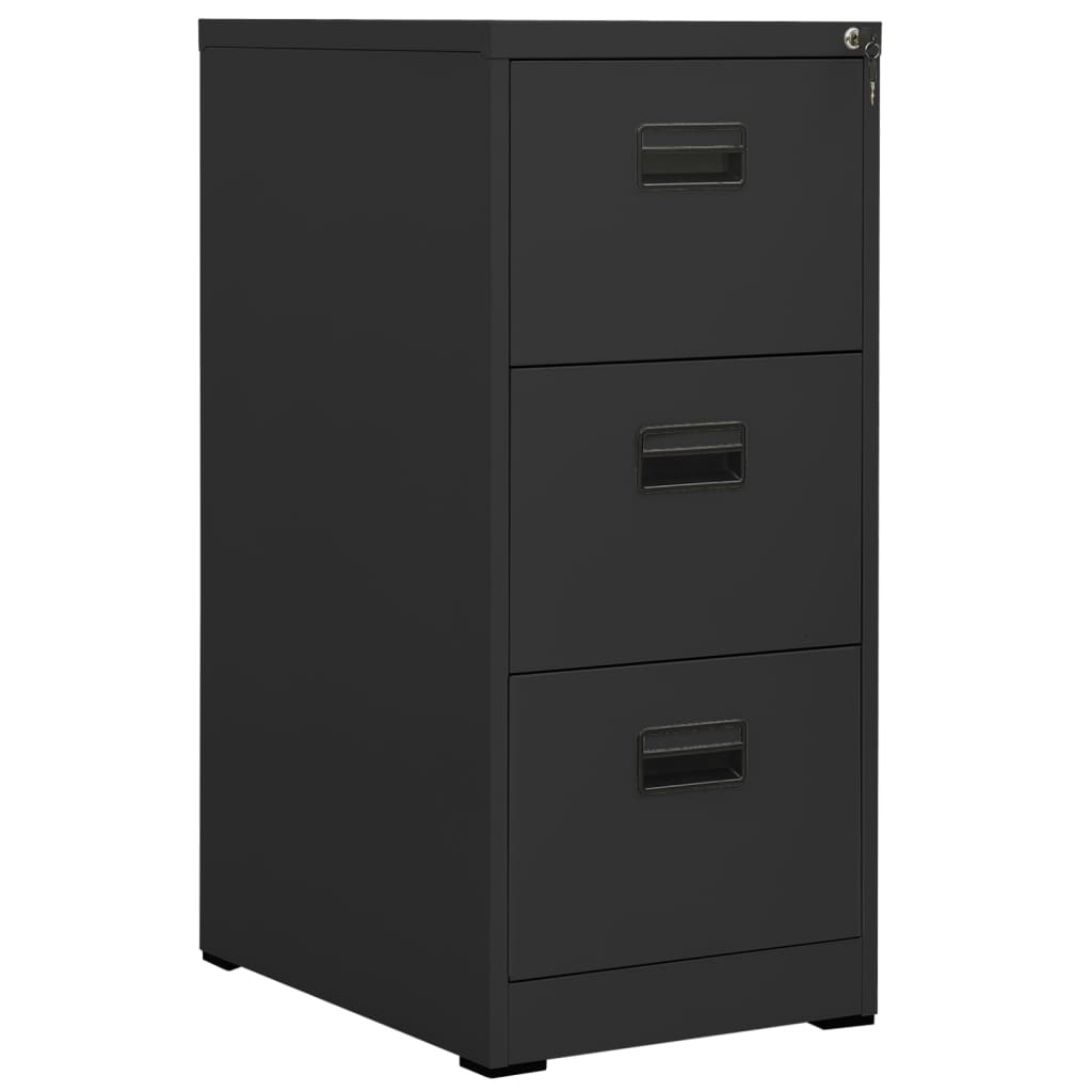 Arkivskap 46x62x102,5 cm stål antrasitt vidaXL