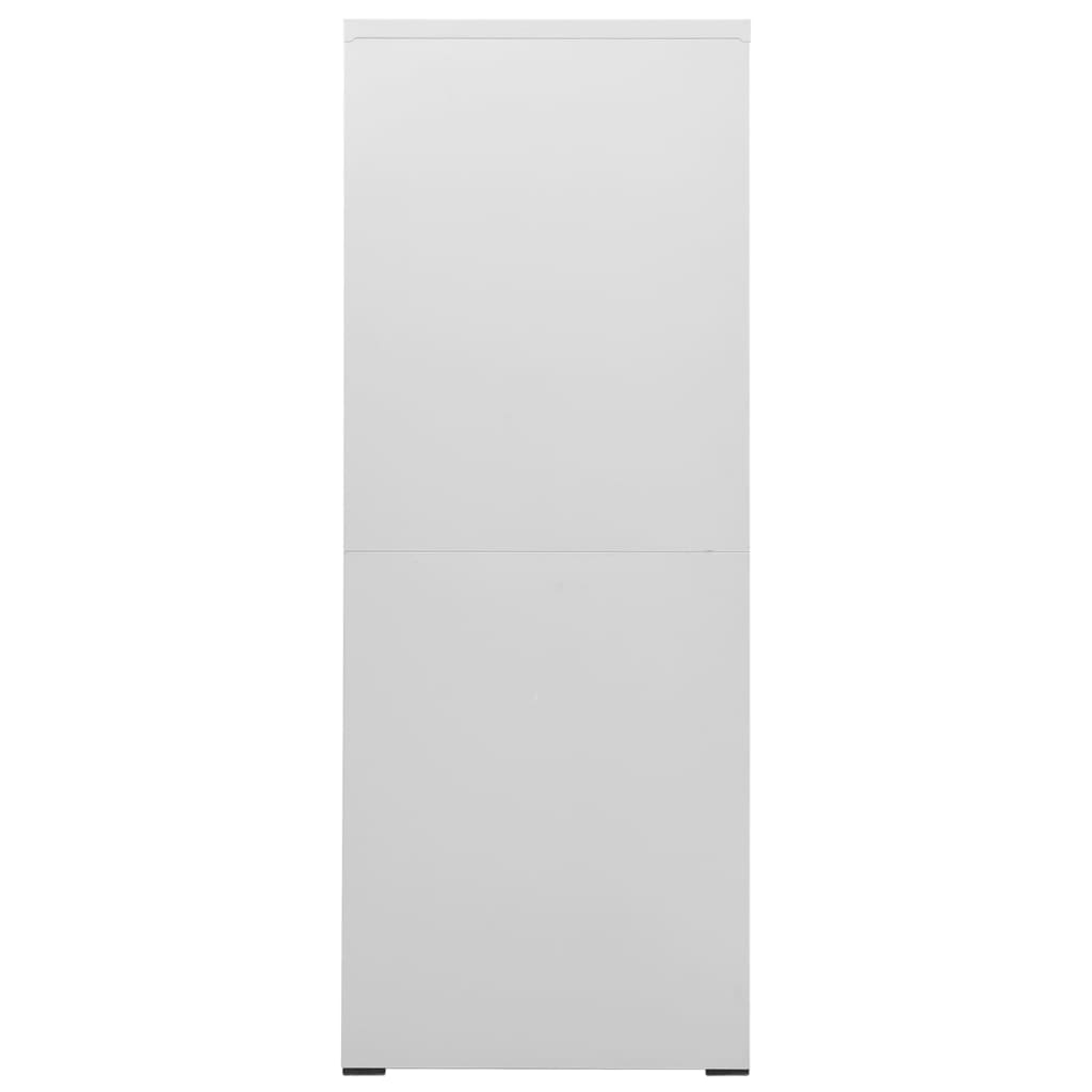 Arkivskap 46x62x164 cm stål lysegrå