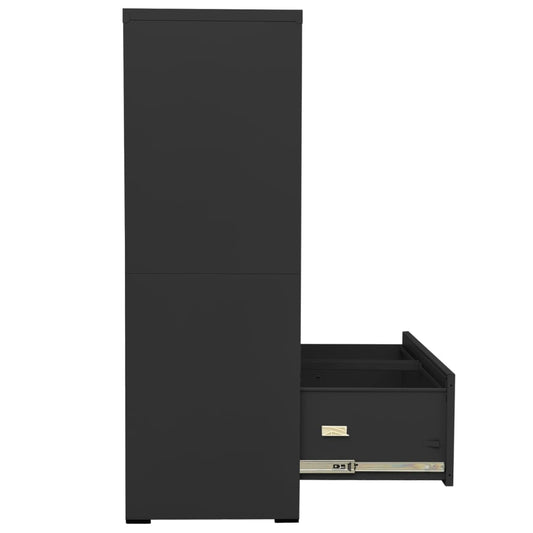 Arkivskap 90x46x134 cm stål antrasitt
