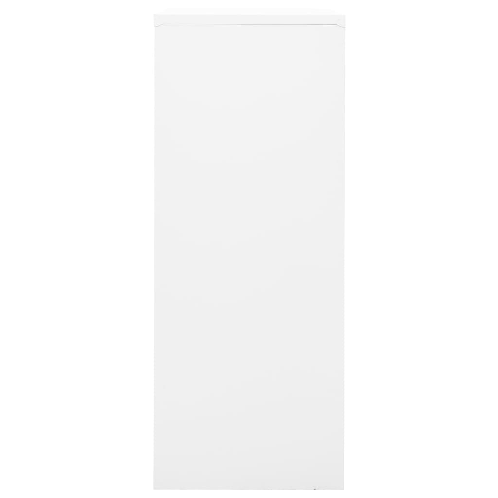 Kontorskap hvit 90x40x102 cm stål vidaXL