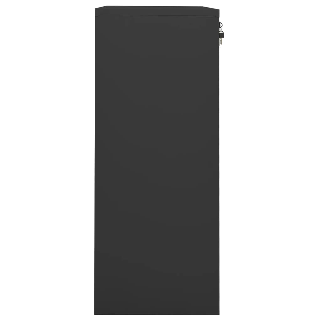 Kontorskap antrasitt 90x40x102 cm stål vidaXL