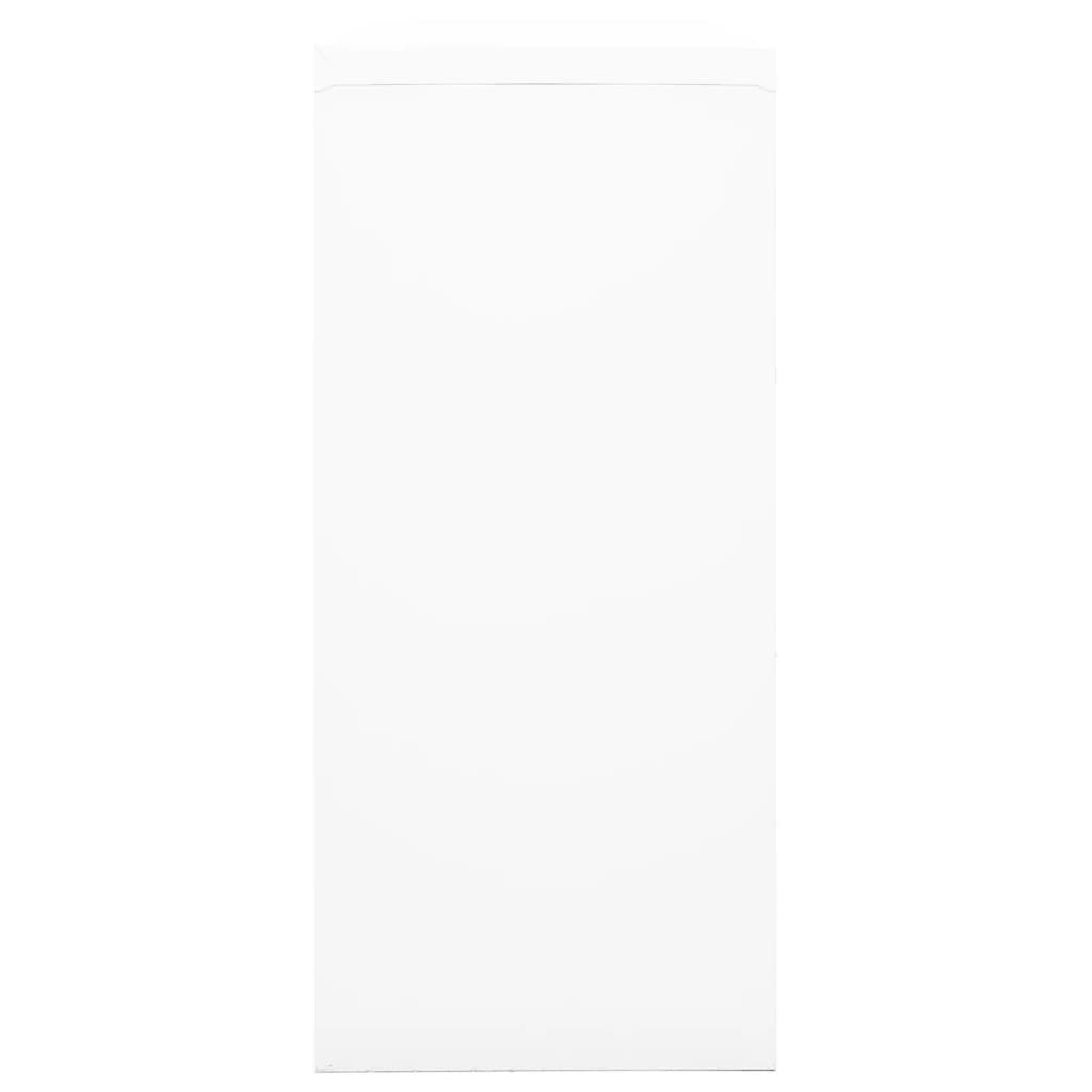Skap med skyvedør 90x40x90 cm stål hvit vidaXL