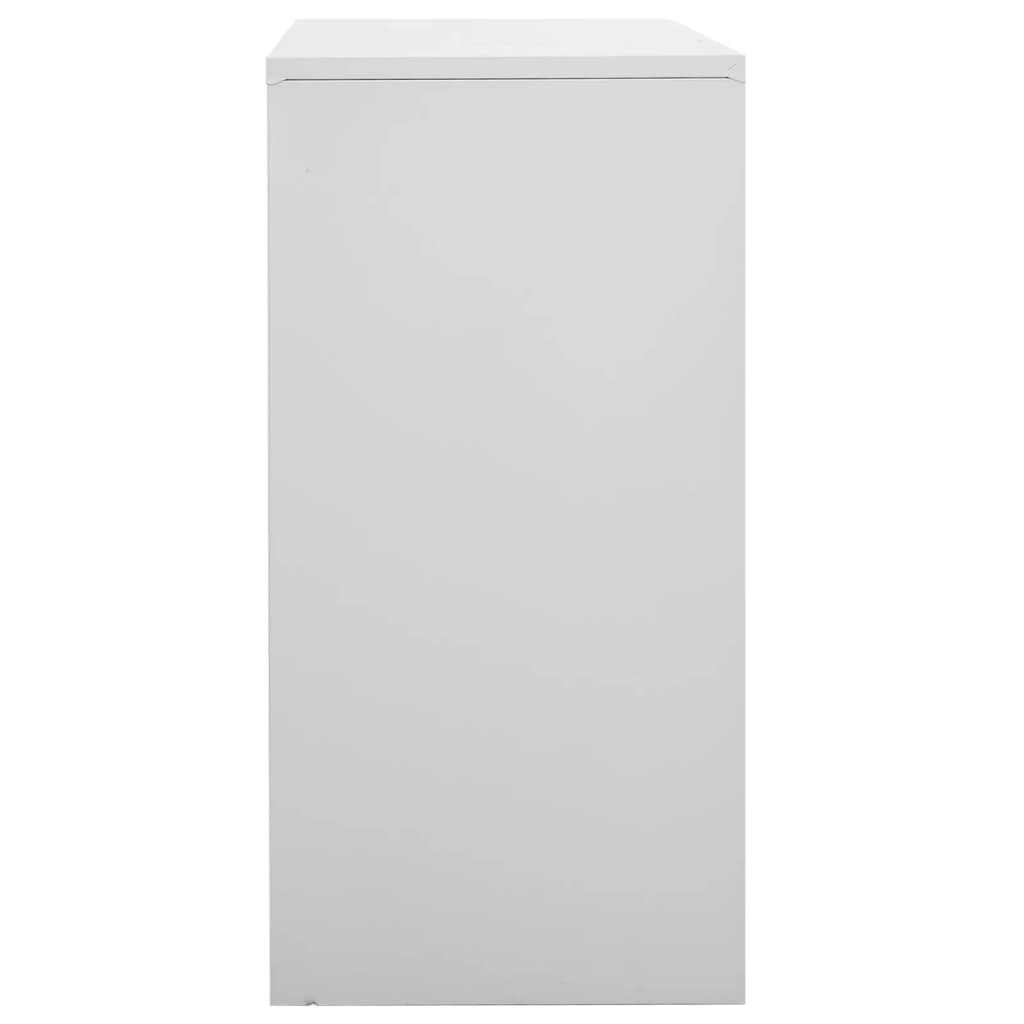 Oppbevaringsskap lysegrå 90x45x92,5 cm stål