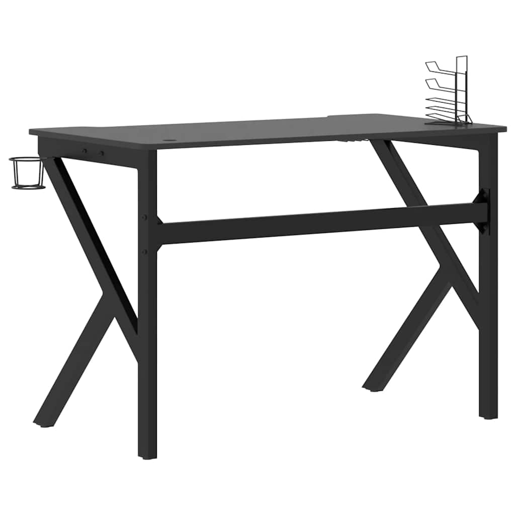 Spillebord med K-formede ben svart 110x60x75 cm
