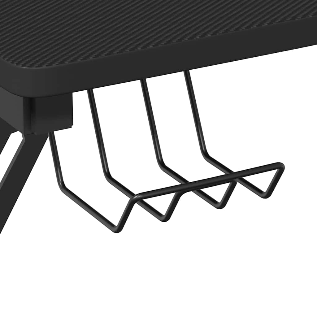 Spillebord med Y-formede ben svart 90x60x75 cm