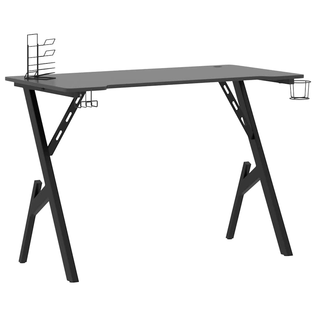 Spillebord med Y-formede ben svart 110x60x75 cm