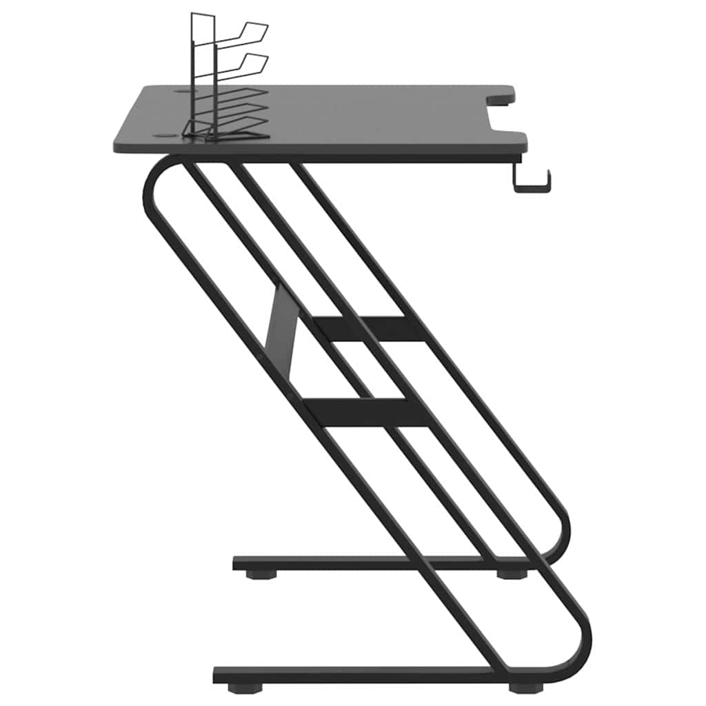 Gamingbord med ZZ-formede ben svart 90x60x75 cm