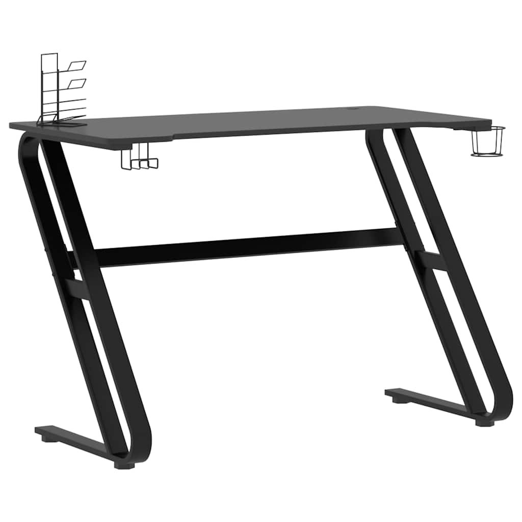 Gamingbord med ZZ-formede ben svart 110x60x75 cm