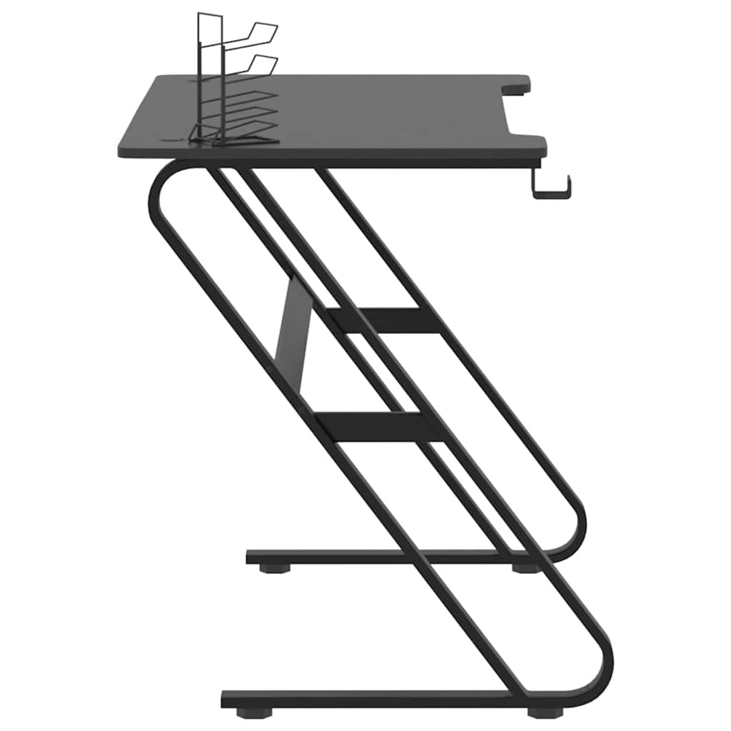 Gamingbord med ZZ-formede ben svart 110x60x75 cm