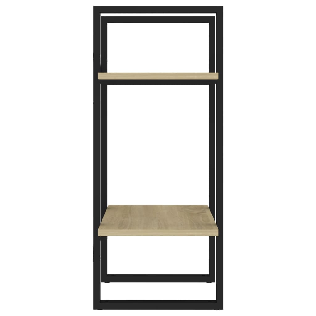 Bokhylle 2 nivåer sonoma eik 40x30x70 cm konstruert tre