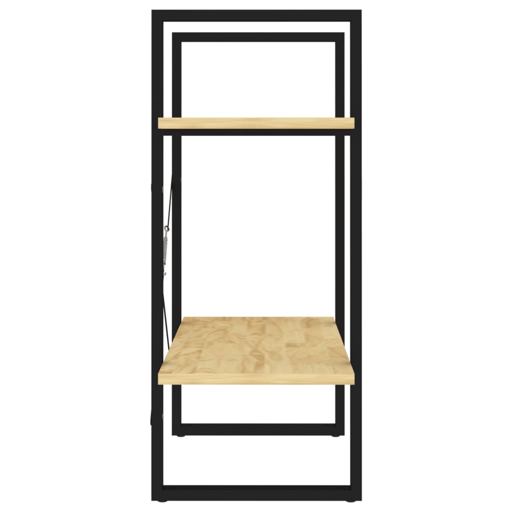 Bokhylle 2 nivåer 60x30x70 cm heltre furu