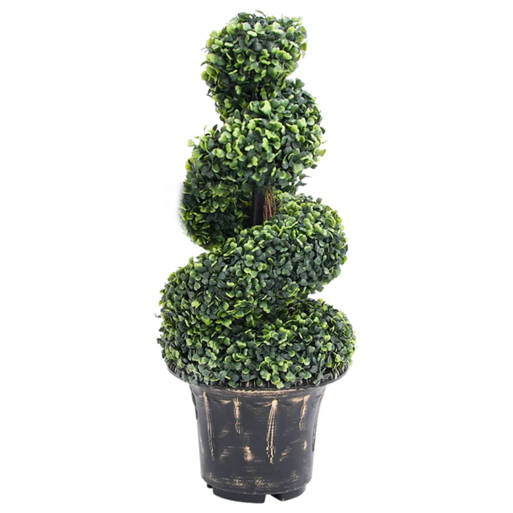 Kunstig buksbomplante med potte 89 cm grønn