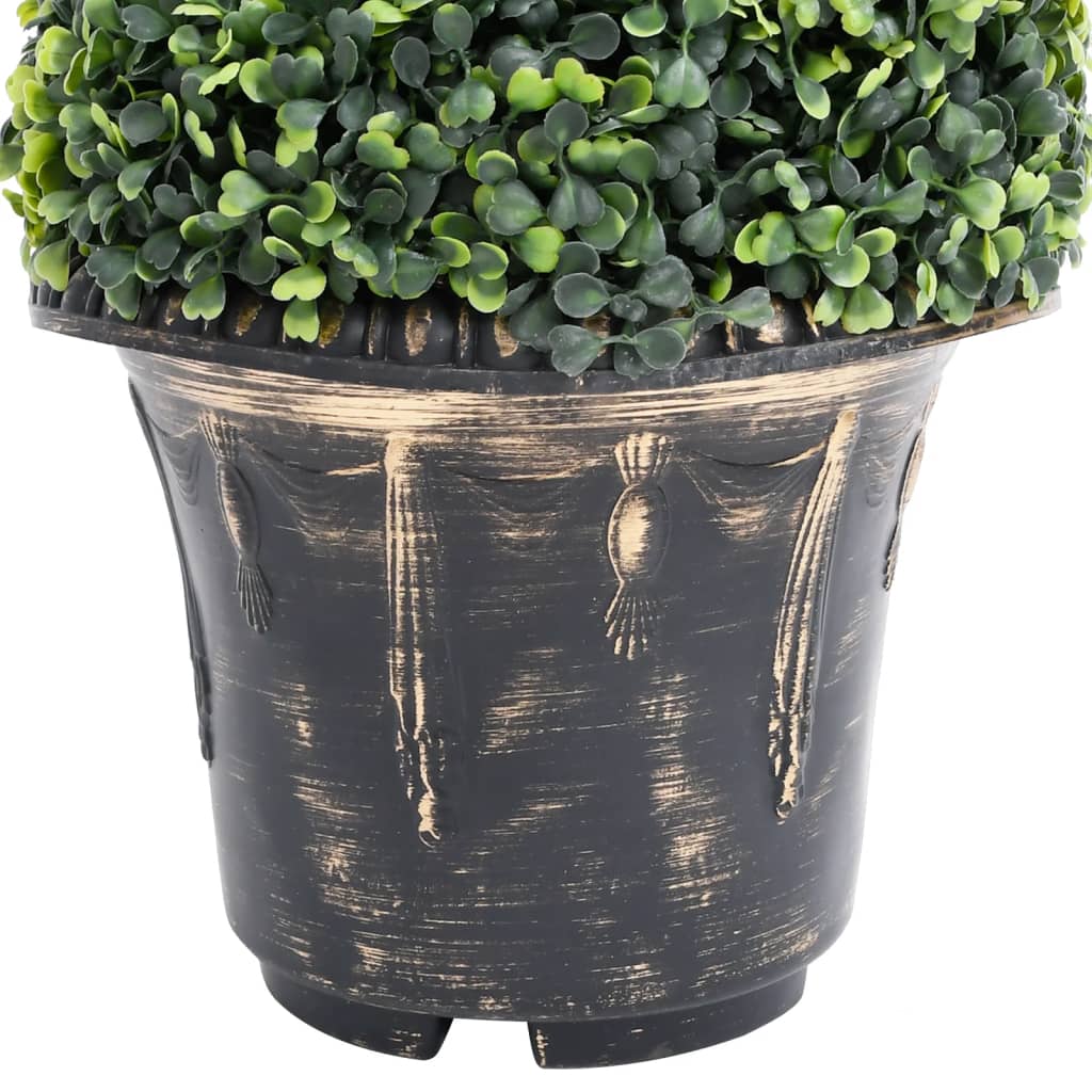 Kunstig buksbomplante med potte 89 cm grønn