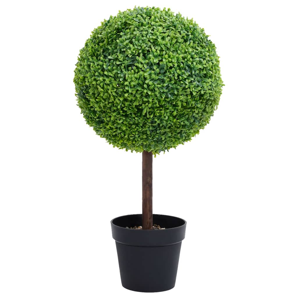 Kunstig buksbomplante med potte ballformet 71 cm grønn