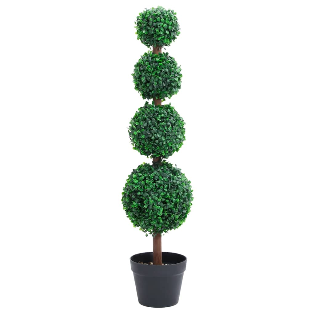 Kunstig buksbomplante med potte ballformet 90 cm grønn
