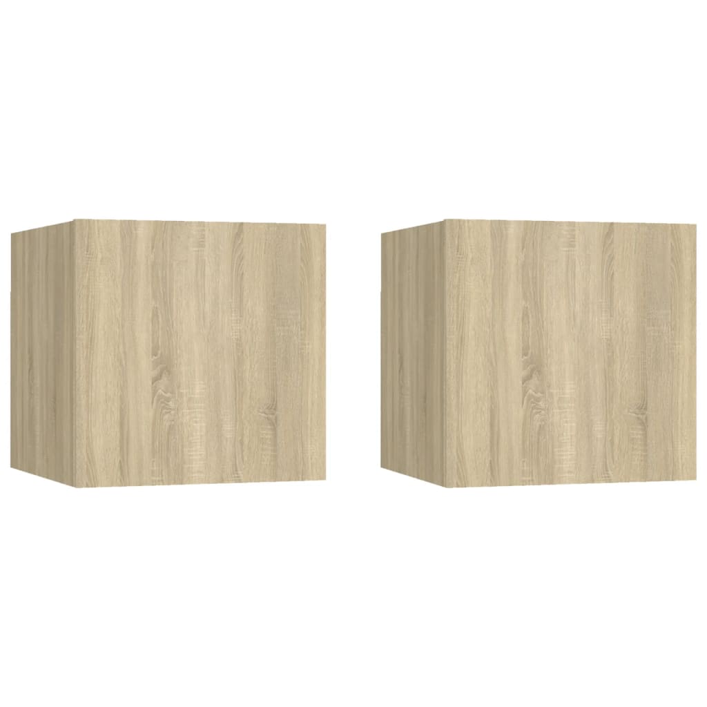 Nattbord 2 stk sonoma eik 30,5x30x30 cm konstruert tre vidaXL