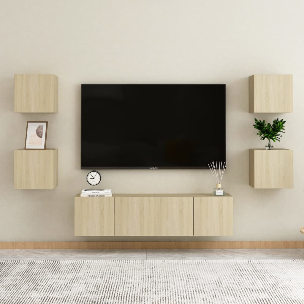 Nattbord 2 stk sonoma eik 30,5x30x30 cm konstruert tre vidaXL