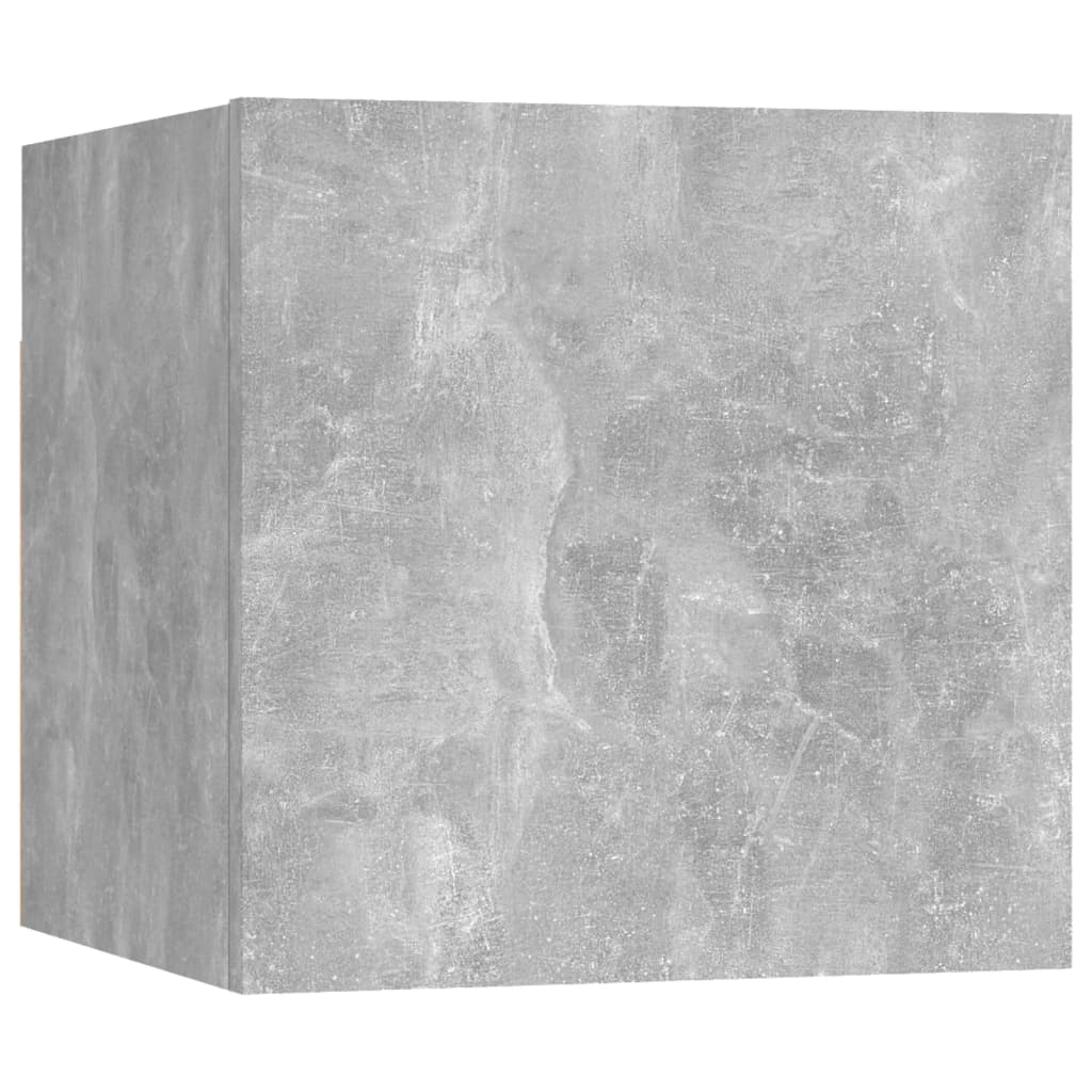 Nattbord 2 stk betonggrå 30,5x30x30 cm konstruert tre vidaXL