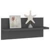 Vegghyller 4 stk grå 40x11,5x18 cm konstruert tre