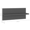 Vegghyller 4 stk grå 40x11,5x18 cm konstruert tre