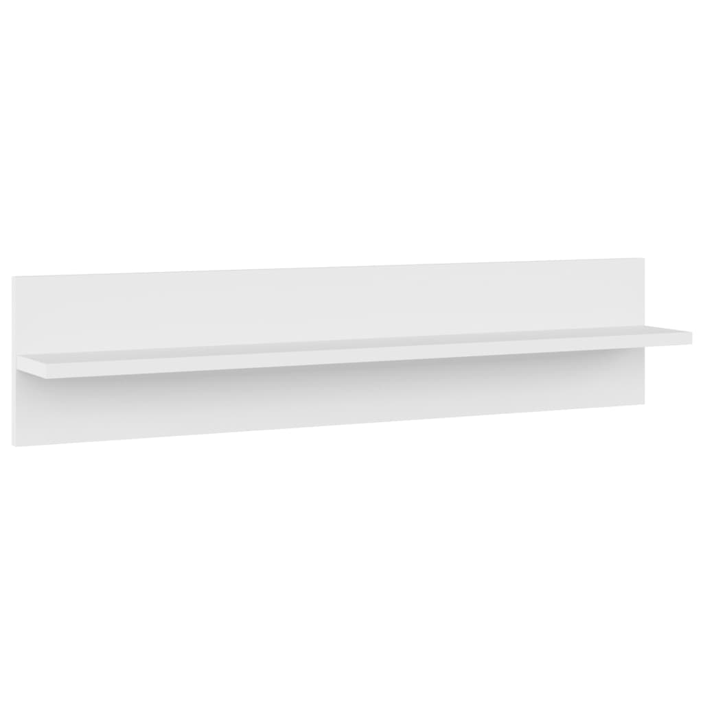 Vegghyller 2 stk hvit 80x11,5x18 cm konstruert tre
